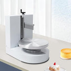 Cake Decorating Machine, 200W Electric Cake Cream Spreading Coating Machine with Adjustable Scraper, Turntable Cake Frosting Smoother, for 4-12in Cake, 60-320RPM (White)