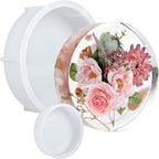 KISREL Large Round Resin Molds, Epoxy Resin Deep Round Casting Mold,Large Silicone Molds for Flower Preservation, Deep Pour Mold for Furniture Decoration, DIY Wedding Bouquets, Valentine's Day Gifts