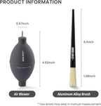 MHW-3BOMBER Coffee Grinder Air Blower and Espresso Cleaning Brush Set, Slim Kitchen Brush, PVC Air Duster and Aluminum Alloy Brush Kit for Grinder, Lens, Keyboard, Coffee Powder Cleaning Tool CS7089