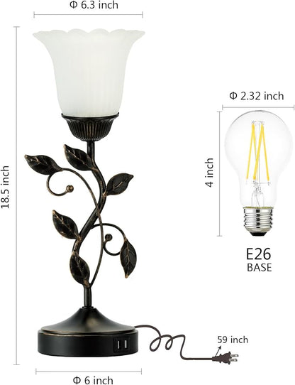 Set of 2 Touch Bedside Vintage Lamps - Image 6