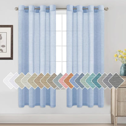 H.VERSAILTEX Linen Curtains Natural Blended Curtain Panels by HVERSAILTEX