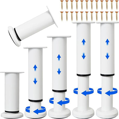 6 PCS Adjustable Furniture Couch Cabinet Legs 4.72-7.48 Inch, Heavy Duty by Olldag