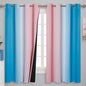 Pink and Blue Ombre Curtains for Bedroom 63 Inch Long | Room Darkening Curtains by ESTELARTEXTILER