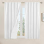 48 Inch 100% Blackout Short Linen Curtains by LAMIT