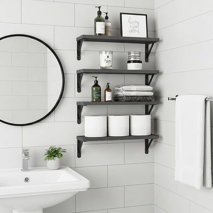 Fixwal Floating Shelves for Wall, Wood Wall Mounted Shelves for Bedroom - Image 6