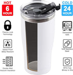 6 Pack 30oz Stainless Steel Tumblers Bulk Reusable Travel Mugs with Lid, Double Wall Powder Coated Coffe Cup for Home, Office, Outdoor Suitable for Vehicle Cup Holders
