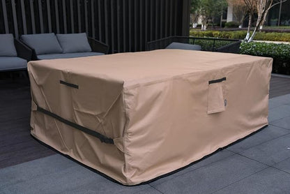 Patio Furniture Set Cover Waterproof Rectangular Heavy Duty 600D Outdoor - Image 2
