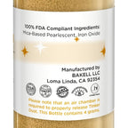 Bakell - Bright Gold Tinker Dust (4g, 1x Mini Spray Pump) Edible Glitter for Food, Desserts, and Beverages!