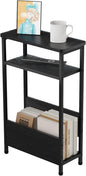 THUMEYE 7.1" Narrow Side Table for Small Spaces, 3 Tier Small End Table by THUMEYE