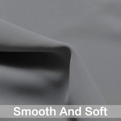 Yakamok Grey Room Darkening Curtains 42x63 inch Gray Grommet-Living Room | 2 - Image 4