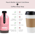 Pop & Bottle Organic Cold Brew Coffee Concentrate - Iced Coffee Concentrate Liquid for At Home, Dairy Free, Makes Up to 16 Cups - Vanilla & Caramel, 8 fl oz (Mixed 2 Pack)
