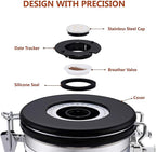 Airtight Coffee Bean Container - Co2 Valve Coffee Bean Canister with Scoop for Ground Coffee Large Copper 21oz