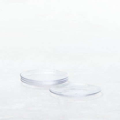 Fortessa Los Cabos Glass Dinnerware Collection, Salad Plate (Set of 4), 8 Inch, Clear