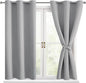 Short Blackout Curtains for Bedroom, 42 x 45 Inch | Thermal Insulated & Light by Hiasan