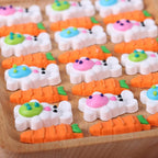 Edible Easter Cake Decorations for Cake Decorating, Carrot Cake Decorations, Bunny Cupcake Toppers for Easter Theme Cake, Macarons, Cookies, Waffles, Cakecircles