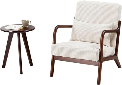 Beige Midcentury Modern Accent Chair - Image 9