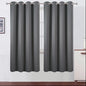 Blackout Curtains 66 x 72 Inch Long Frost Grey Curtains Set of 2 Panels Room by Lemomo