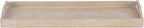 Kate and Laurel Adhira Carved Decorative Rectangle Tray, 24 x 10, Natural Wood, Traditional Display Tray with Handles and Hand Carved Wooden Pattern