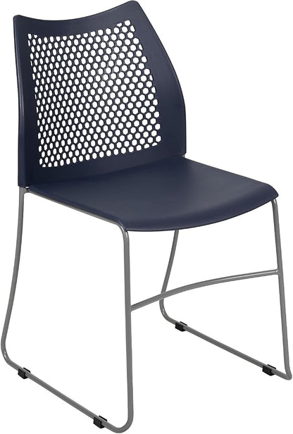 Flash Furniture HERCULES Series 661 lb. Capacity Navy Stack Chair by FlashFurniture