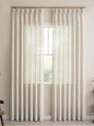 Liz Sheer Pinch Pleated Linen Curtains 95 Inches Long by THREEGIRLSHOME