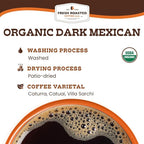 Fresh Roasted Coffee, Organic Dark Mexican, Dark Roast, Mold & Mycotoxin Tested, Kosher, 12 oz, Ground