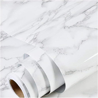 practicalWs Marble Wallpaper Granite White and Gray Wall Paper Roll 47.2" x by practicalWs