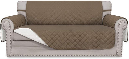 Easy-Going Reversible Couch Cover, 2 Cushion Sofa, Camel/Ivory | Oversized by Easy-Going
