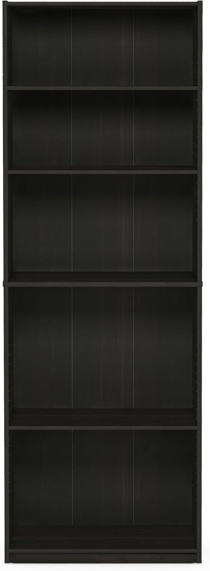 Furinno Jaya Book Shelf, 5-Tier Bookshelf, Tall Standing Bookcase - Image 8