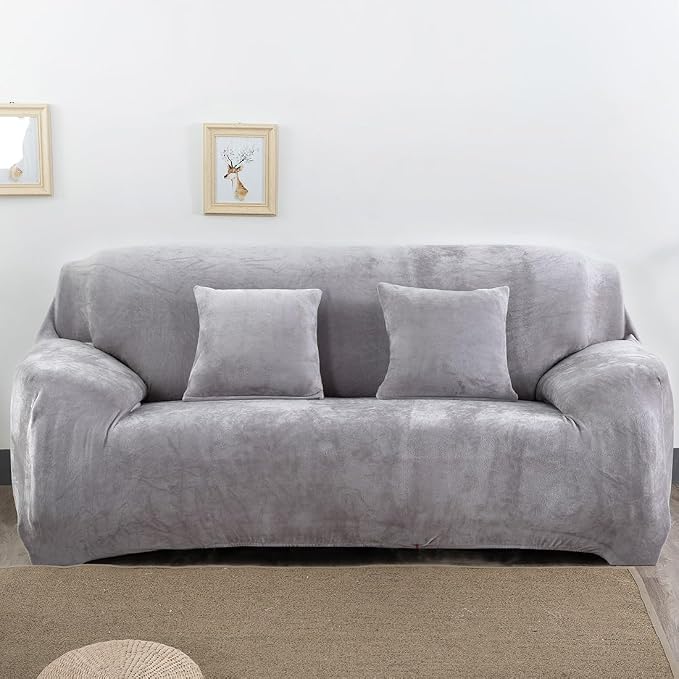 vctops 1-Piece Velvet Plush Stretch Sofa Slipcover by vctops