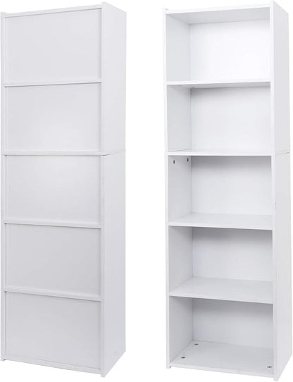 5 Tier Open Bookshelf, 52 Inch Bookcase Storage Rack - Image 5