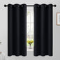 Yakamok Room Darkening Curtains 42x63 inch Length Black-Living Room | 2 panels by Yakamok