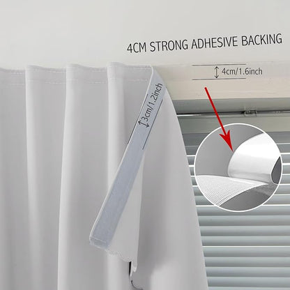Blackout Curtains for Bedroom Sticky Curtain Blackout Window Cover Self - Image 7