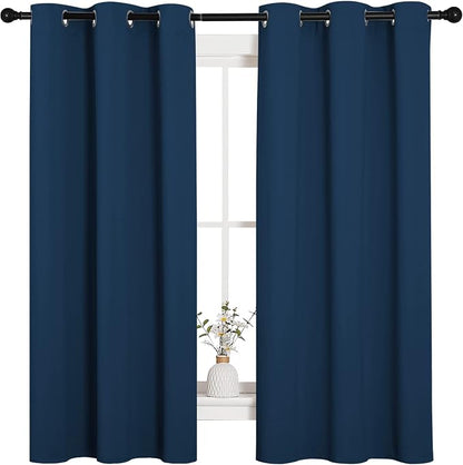 NICETOWN Room Darkening Curtains 63 inch Length 2 Panels, Thermal Insulated - Image 2