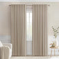 MIULEE Taupe Back Tab Blackout Curtains 52x84 Inch Length 2 Panels Set | Rod by MIULEE