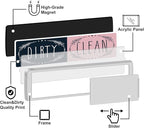 KitchenTour Clean Dirty Magnet for Dishwasher Upgrade Super Strong Magnet - Easy to Read Non-Scratch Magnetic Silver Indicator Sign with Clear, Bold & Colored Text, Pink