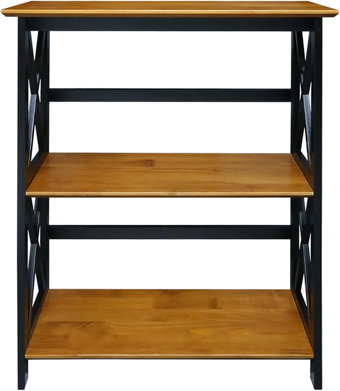 Casual Home Shelf Bookcase Antique Walnut/Black by CasualHome