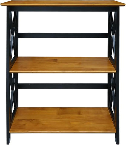 Casual Home Shelf Bookcase Antique Walnut/Black by CasualHome