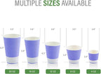 Restaurantware 4 Ounce Ripple Insulated Coffee Cups, 500 Double Wall Corrugated Light Purple Paper Tumblers, Leakproof, Non-Slip Design, Recyclable, Ribbed Surface, Matching Lids Sold Separately