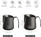 Milk Frothing Pitcher 750ML - Espresso Steaming Pitcher with Large Handle and V-Spout,Stainless Steel Milk Frothing Cup for Cappuccino, Latte Art,Coffee Machine Accessories