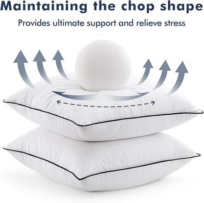MIULEE Goose Feather Down 26x26 Euro Pillow Insert Set of 2 - Image 6