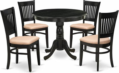 East West Furniture ANVA5-BLK-C 5 Piece Dining Room Furniture Set Includes a by EastWestFurniture