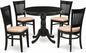 East West Furniture ANVA5-BLK-C 5 Piece Dining Room Furniture Set Includes a by EastWestFurniture