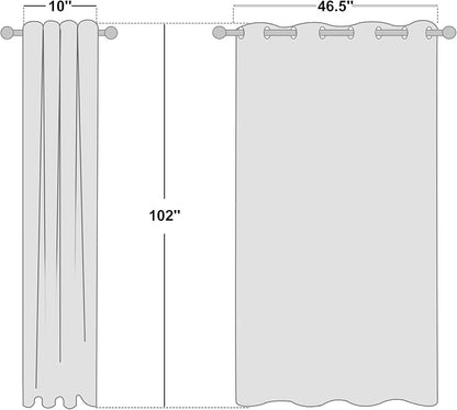NICETOWN Cream 100% Blackout Linen Curtains 102 inch Long Burg - Image 10