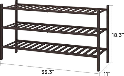 viewcare Long Shoe Rack, Bamboo Wood Shoe Rack - Image 2