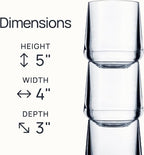 Drinique Unbreakable Stemless Wine Glasses (Set of 4) 12oz Tritan Plastic Stemless Glassware for Indoor or Outdoor Use - Amber