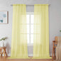Simplebrand Light Yellow Sheer Curtains 96 Inches Long, Light Filtering Rod by Simplebrand