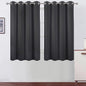 Blackout Curtains 66 x 54 Inch Long Dark Grey Curtains Set of 2 Panels Room by Lemomo