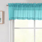Turquoise Valances for Windows, Turquoise Sheer Curtains 14 Inch Length 2 Pack by WelvetBLK