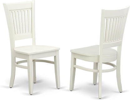 East West Furniture ANVA5-LWH-W 5 Piece Kitchen Table Set - Image 4