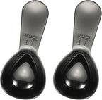 uxcell 2Pcs Stainless Steel Coffee Scoop, 15ml Short Handle Measuring Spoon for Ground Coffee Tea Sugar Kitchen Gifts, Black